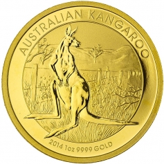 Золотая монета Австралии 100 долларов "Кенгуру",  Australian Gold Kangaroo 1 унция, 31,1г. разные года